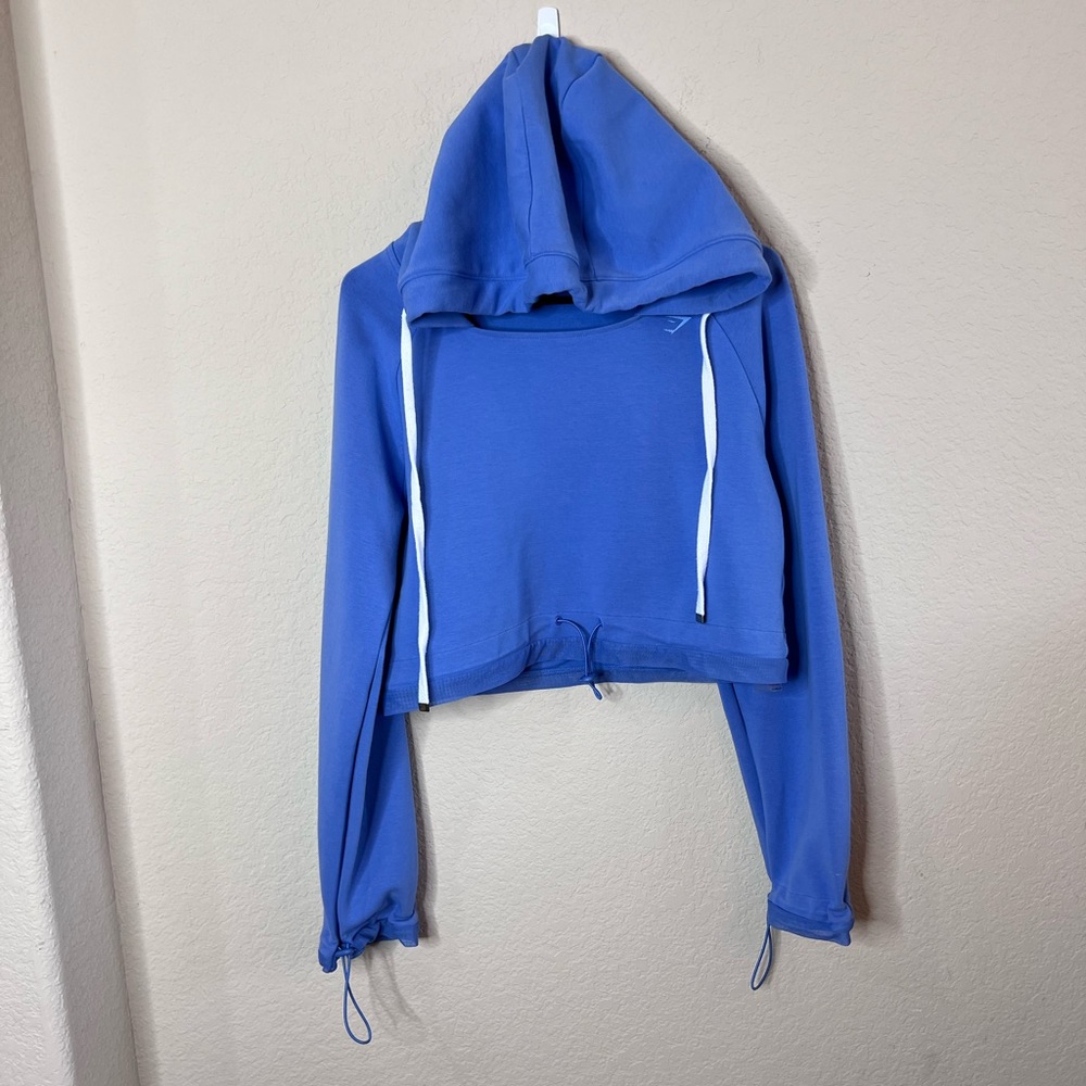Gymshark Whitney Simmons Blue cropped hoodie size medium
